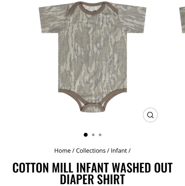 Cotton Mill Infant Washed Out Diaper Shirt