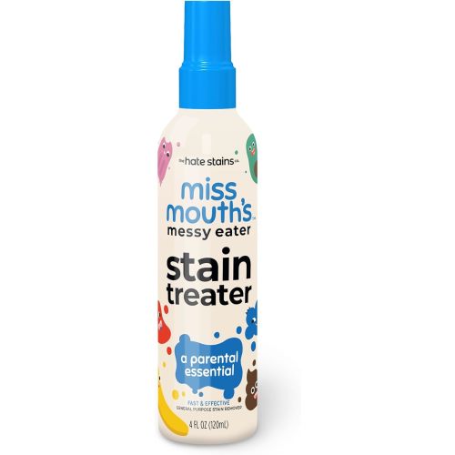 Miss Mouth's Messy Eater Stain Treater Spray - 4oz Stain Remover - Newborn & Baby Essentials - No Dry Cleaning Food, Grease, Coffee Off Laundry, Underwear, Fabric
