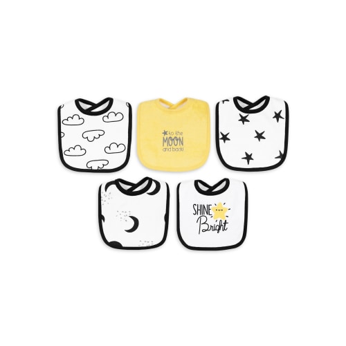 Little Star Cotton Drool Baby Bib, 5pk Unisex