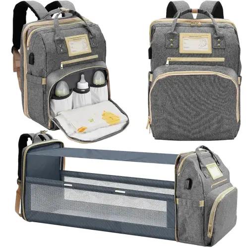Lenski Diaper Bag Backpack, Baby Shower Gifts, Baby Boy Registry Search Gifts, Baby Essentials Diaper Bag with Changing Station