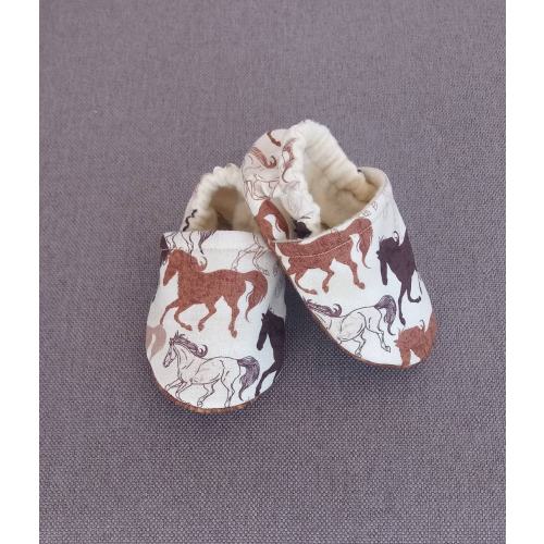 Horse theme Baby shoes - Made to order item