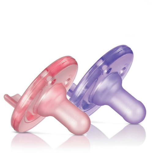 Philips Avent Soothie Pacifier, 0-3 Months, Pink/Purple, 2 Pack, SCF190/02