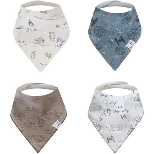Baby Bandana Drool Bibs for Drooling and Teething 4 Pack Gift Set "Tatooine™" by Copper Pearl