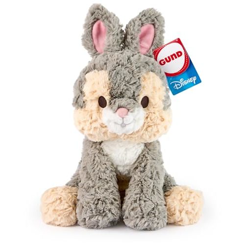 GUND Disney Official Thumper Plush, Disney Cozys Collection, Bambi Toys, Bunny Rabbit Stuffed Animal for Ages 1 and Up, Gray, 10”