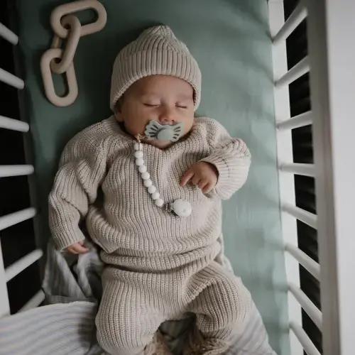 Stretchy Crib Sheet - Roman Green