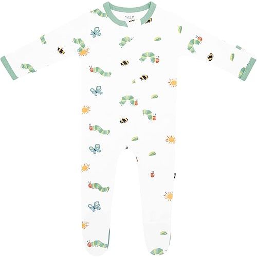 KYTE BABY Unisex Zipper Closure Footies, Rayon Made From Bamboo, 0-24 Months