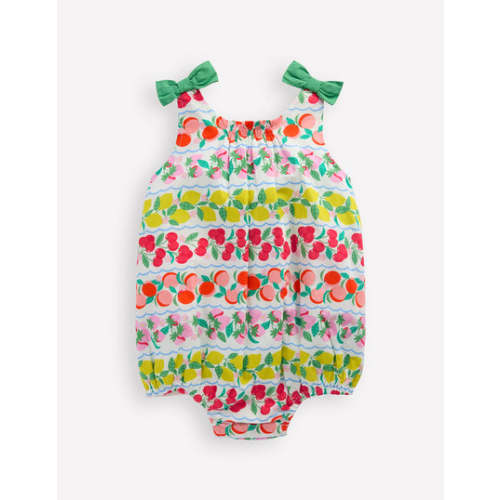 Girls Bubble Romper-Multi Fruit Stripe | Boden USA