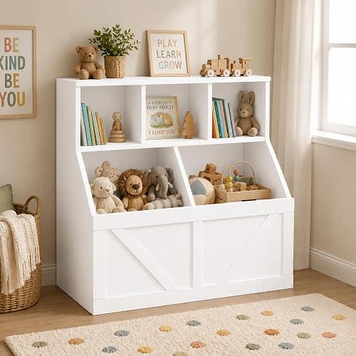 GAOMON Kids Toy Box for Boy & Girl, Kids Toy Chest Storage for Boys & Girl