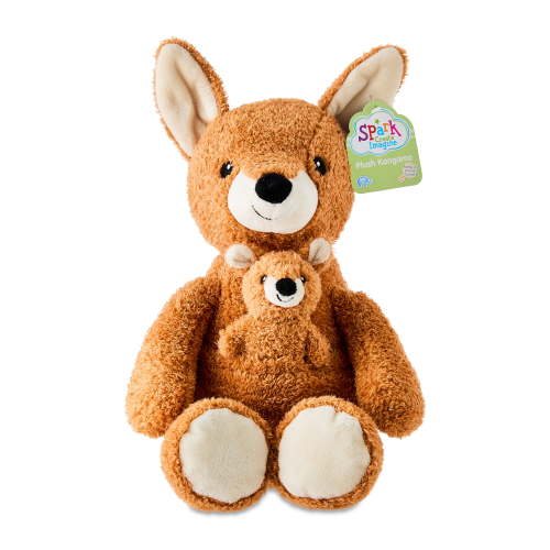 Spark Create Imagine Kangaroo Plush Toy Brown, 14inch