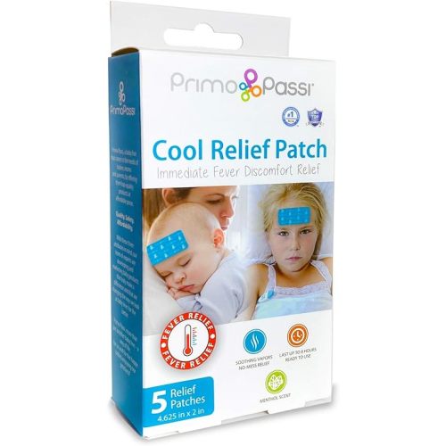 Primo Passi - Fever Patch Relief for Kids, Cool Pads for Baby and Kids Fever Discomfort, 5 Sheets