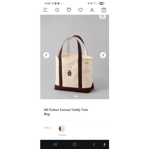 AE Cotton Canvas Teddy Tote Bag