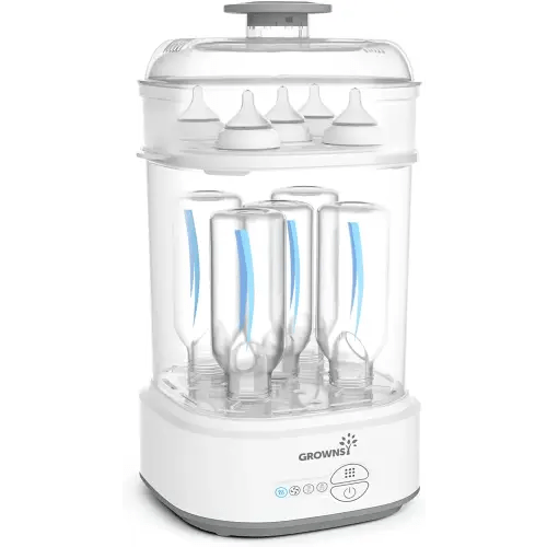 Bottle Sterilizer and Dryer, Compact Electric Steam Baby Bottle Sterilizer (Esterilizador de Biberones), Bottle Sanitizer for Baby Bottles, Pacifiers, Pump Parts