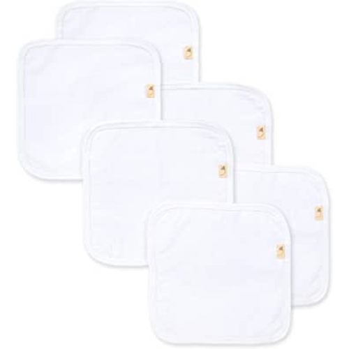 Burt's Bees Baby Infant Washcloths, 100% Organic Cotton, Soft and Super Absorbent Knit Terry Wash Cloth - 6 Pack Set
