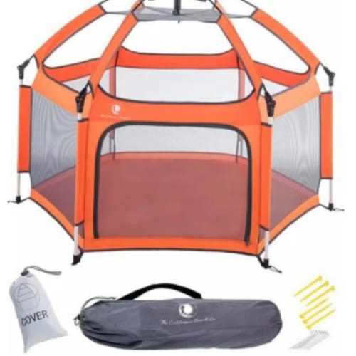 Orange Portable Playpen