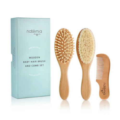 Wooden Hair Brush Set