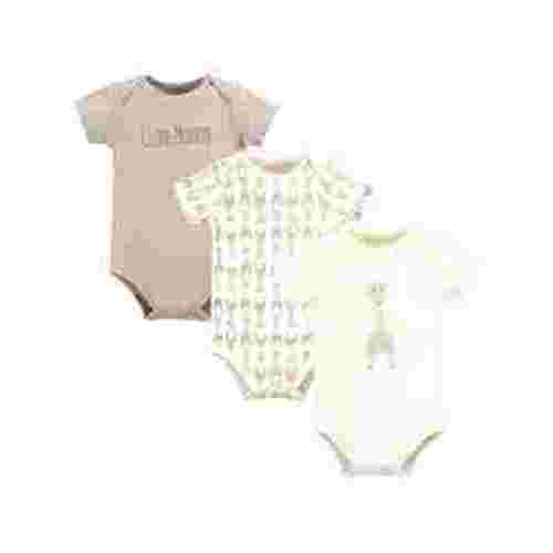 Hudson Baby Cotton Short Sleeve Bodysuits, 3-Pack, Sizes Newborn-24 Months