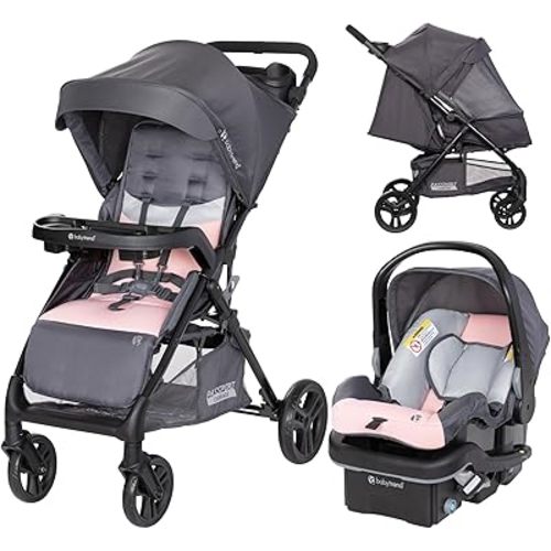 Baby Trend Passport® Carriage Stroller Travel System with EZ-Lift™ Infant Car Seat, Dash Pink