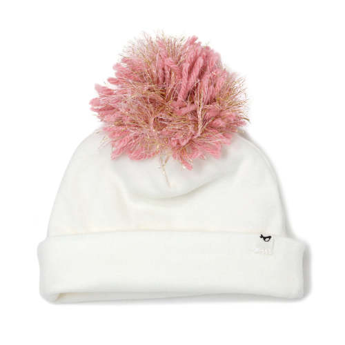 oh baby! Pom Hat - Blush Pink/Gold on Cream