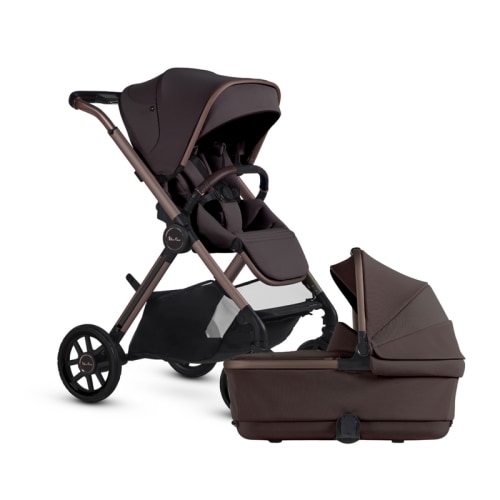 Silver Cross Reef 2 Stroller + Folding Bassinet  - Ganache
