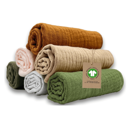 mimaDu - Set of 6 Baby Muslin Squares Made of Organic Cotton GOTS 25 x 25 cm - Burp Cloths for Boys and Girls - Mini Towels for Baby Care Ideal as Burp Cloth, Muslin Cloth, Washcloth, Muslin Cloth (Desert) : Amazon.de: Baby Products