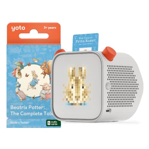 YOTO Player (3rd Gen.) + Beatrix Potter Bundle – Kids Bluetooth Audio Speaker, All-in-1 Screen-Free Device Plays Stories Music Podcasts Radio White Noise Thermometer Nightlight Ok-to-Wake Clock