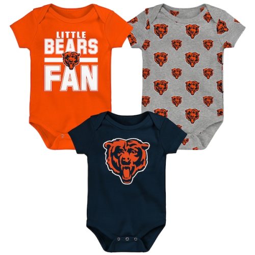 Newborn Outerstuff Chicago Bears Little Tike 3-Piece Bodysuit Set