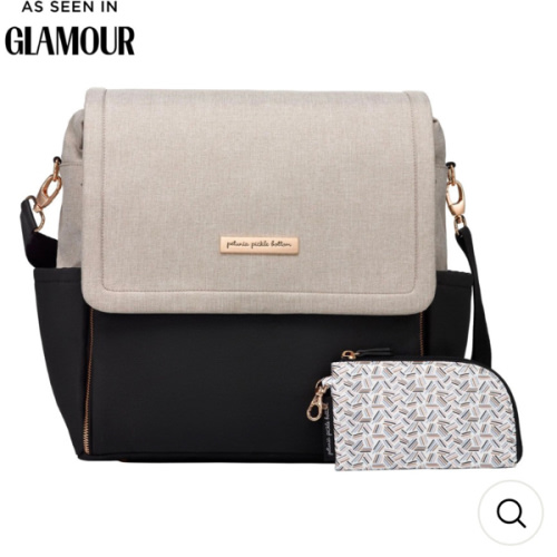 Boxy Backpack in Black/Sand