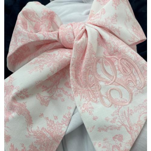 pink toile print sash for hospital - Google Search