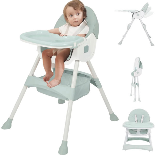 Baby High Chair 6 in 1 Convertible High Chair with 5-Point Safety Harness, Adjustable Dining Tray, Easy to Clean Surface, Robust Design, #SummerVibes - TikTok Shop