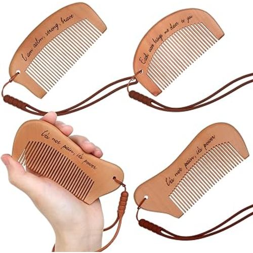 3 Pcs Birthing Comb for Labor Pain Wooden Labor Comb Wooden Engraved Birthing Comb for Labor Pain Relief, Gift for Pregnant Women