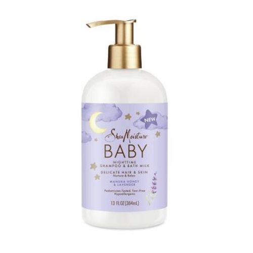 SheaMoisture Baby Manuka Honey & Lavender Pump Nighttime Shampoo & Bath Milk for Delicate Hair & Skin - 13 fl oz