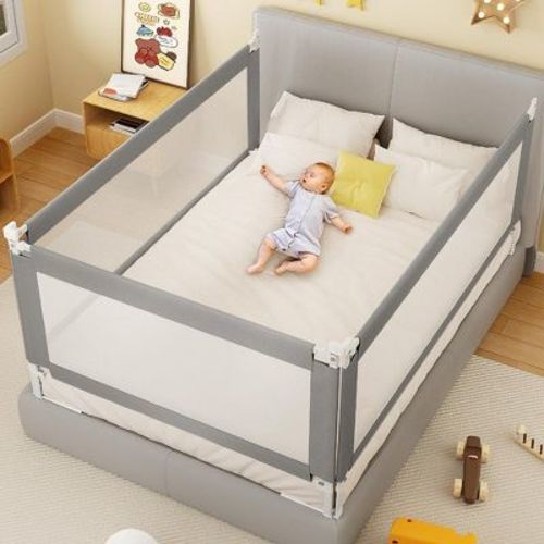 Hachikiko 78.7-Inch Toddler Bed Rail - Adjustable Safety Guardrail for Queen, King, Twin & More Beds (1 Side)