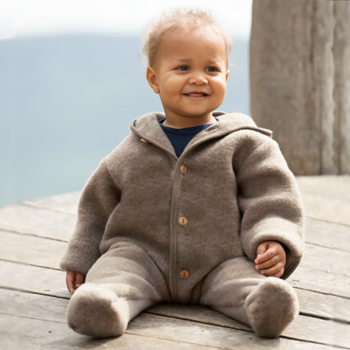 Engel Baby Coverall Romper, 100% Organic Wool Fleece (3-6M)