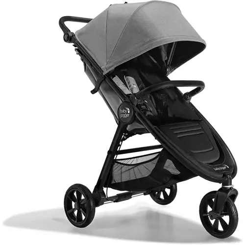 Baby Jogger City Mini GT2 All-Terrain, Lightweight Stroller with Forever Air Tires, One-Hand Fold, and All-Wheel Suspension, Pike Exclusive includes Belly Bar, Leatherette Handlebar, & Premium Fabric