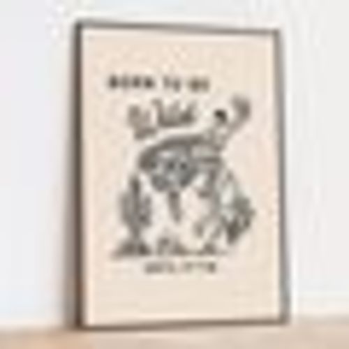 1pc,Sassy Wall Art Born To Be Wild Print Country Aesthetic Art House Rules Poster Rodeo Poster Cowboy Artwork Western House Decor,50*70cm(19.7*27.5in)Unframed,Canvas Gifts Birthday Graduation