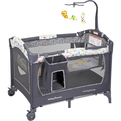 Baby Trend Nursery Center Playard, Tanzania Grey, Unisex