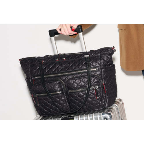 Metro Utility Quilted Backpack in Black | MZ Wallace