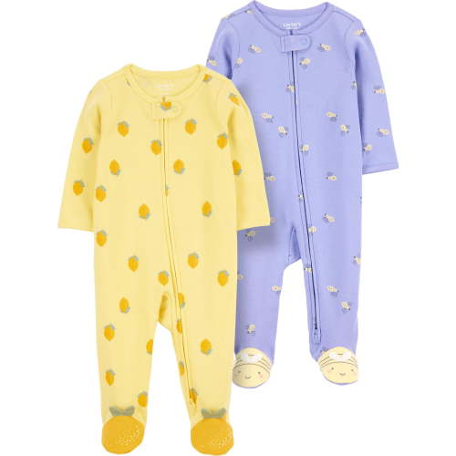 Carter's Child of Mine Baby Girl Sleep 'n Play, 2-Pack, Sizes Preemie-6/9 Months