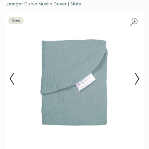 Lounger Curve Muslin Cover | Slate