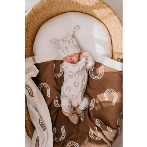 Knit Blanket | Western Horse Shoe *PRE-ORDER* – Little and Fern