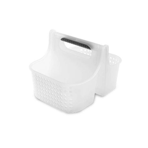 Small Soft-grip Tote Caddy Frost/gray – Madesmart: Portable Polypropylene Bath Organizer For Dorms