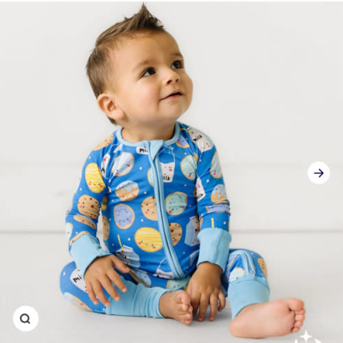 Blue Cookies & Milk Zippy - Little Sleepies