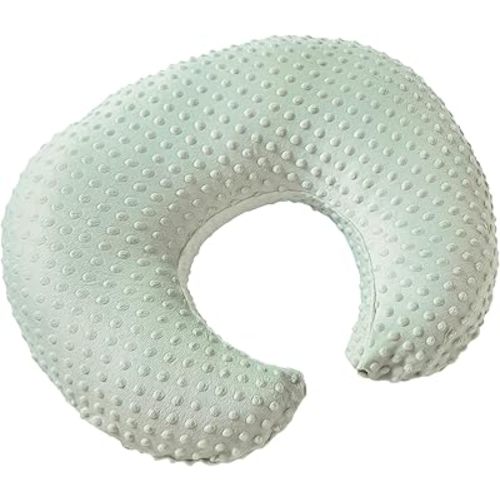 Minky Dots Nursing Pillow Cover, Case Plush Breathable Breastfeeding Pillow Slipcover Fits Nursing Pillow, Super Soft Snug Positioners for Baby Boy Baby Girl (Green)