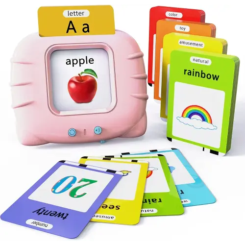 Lapare Audible Educational Toy with Music for Toddlers Age 1 2 3 4 5, 252 Sight Words Flash Cards Kindergarten Toy for Girls to Learn Alphabet Number Color Shapes and More