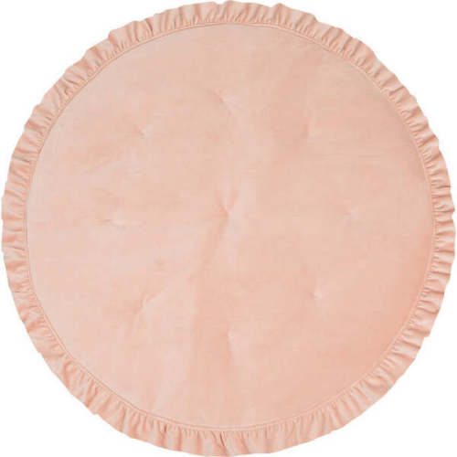 Soft Velvet Play Mat With Frill, Apricot