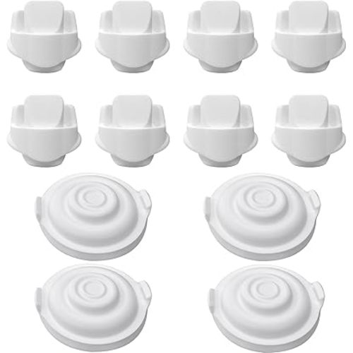 Elvie Replacement Parts 8 Duckbill Valves & 4 Silicone Membrane/Diaphragm Compatible with Wearable Elvie Breast Pump Parts, Accessories Made by Durceler, Not Original Pump Parts, Total 12PCS