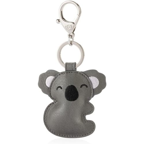 Itzy Ritzy Puffy Diaper Bag Charm, Purse Charm and Keychain; Vegan Leather Charm Features A Durable Hinged Clasp and Modern Puffy Design; Koala