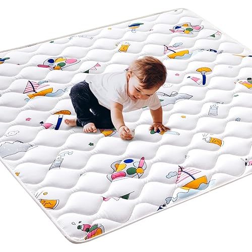 Vibe bear High-Density Foam Baby Play Mat,36x36 Inches Thicken One-Piece Infants Crawling Mat,Comfortable and Soft Baby Playmat,Non Slip Washable Floor Mat for Babies,Infants,Toddlers