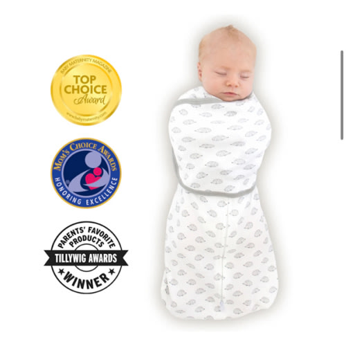 Omni Swaddle Sack with Wrap - Arms Up Sleeves & Mitten Cuffs, Tiny Hed – SwaddleDesigns