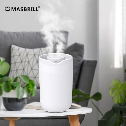 MASBRILL Humidifiers for Bedroom, 2.5L Cool Mist Humidifier for Baby, Small Air Humidifier, White